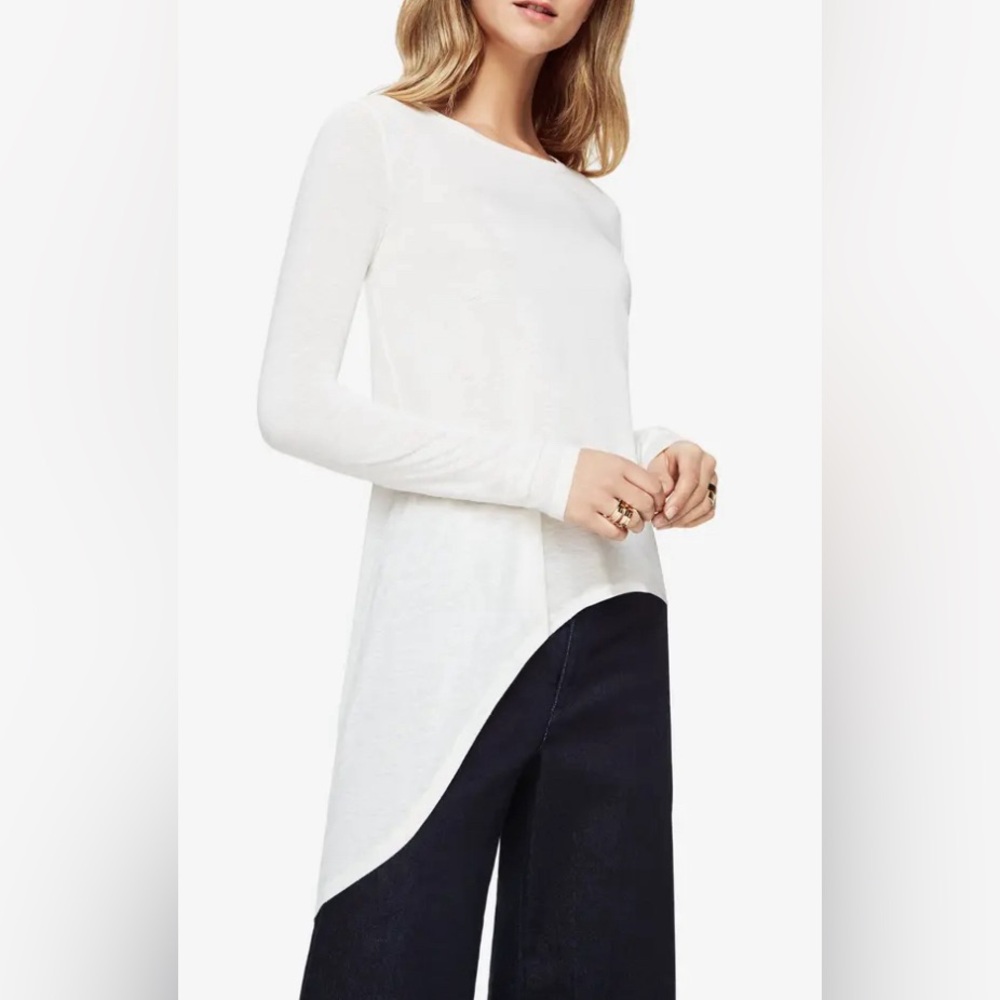 BCBGMaxAzria High Low Long Sleeve NAVY top - NWT